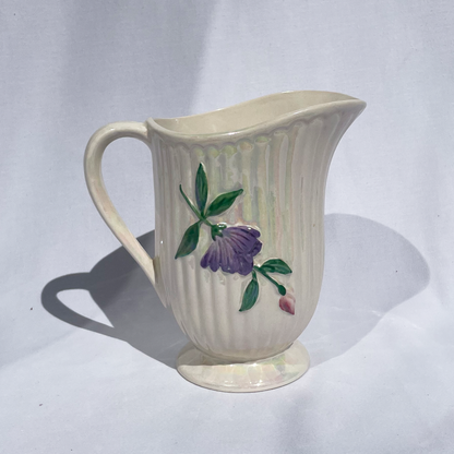 Vintage lustreware jug with cute flower design